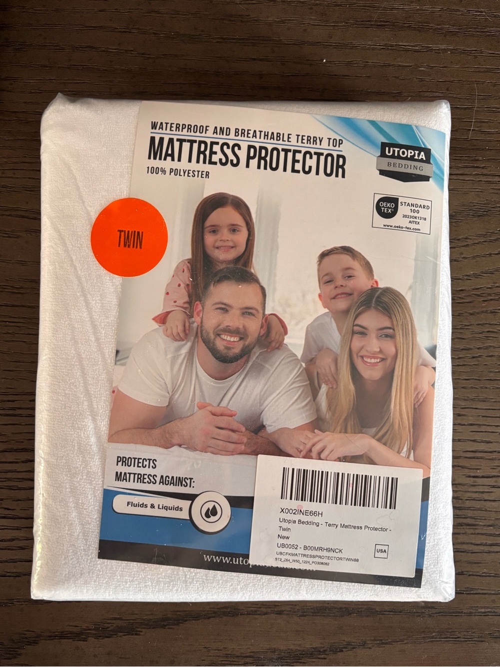 Utopia Bedding Twin Waterproof Terry Top Mattress Protector - White